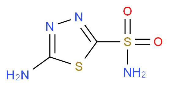 5-amino-1,3,4-thiadiazole-2-sulfonamide_分子结构_CAS_14949-00-9