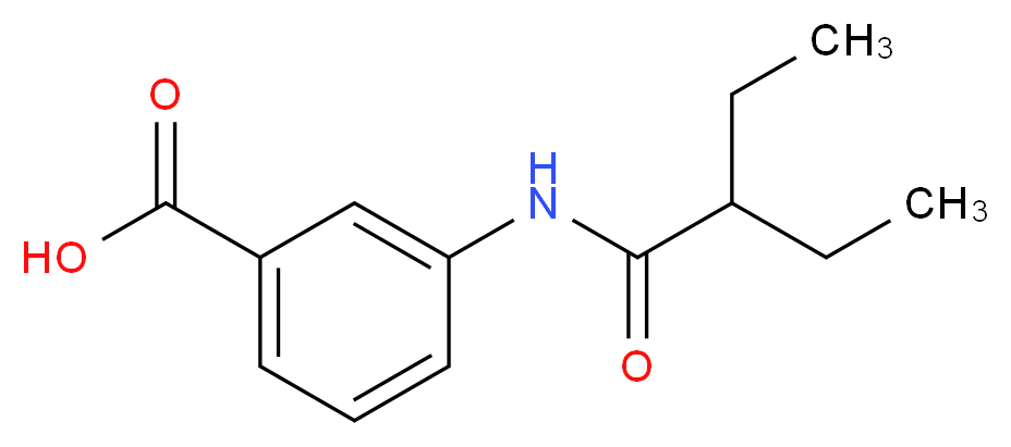 3-[(2-Ethylbutanoyl)amino]benzoic acid_分子结构_CAS_915923-97-6)