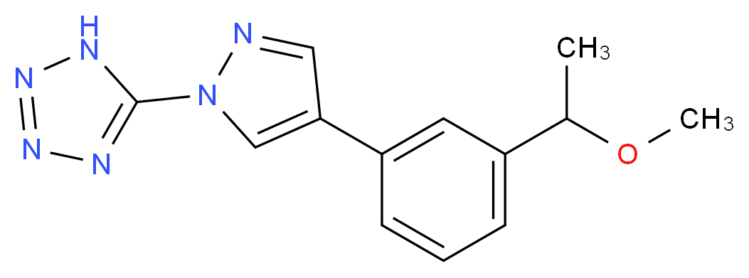 5-{4-[3-(1-methoxyethyl)phenyl]-1H-pyrazol-1-yl}-1H-tetrazole_分子结构_CAS_)