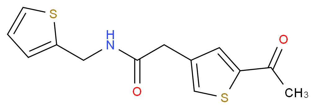 2-(5-acetyl-3-thienyl)-N-(2-thienylmethyl)acetamide_分子结构_CAS_)