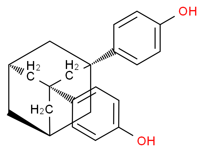 4-[(1s,3s,5s,7s)-3-(4-hydroxyphenyl)adamantan-1-yl]phenol_分子结构_CAS_37677-93-3