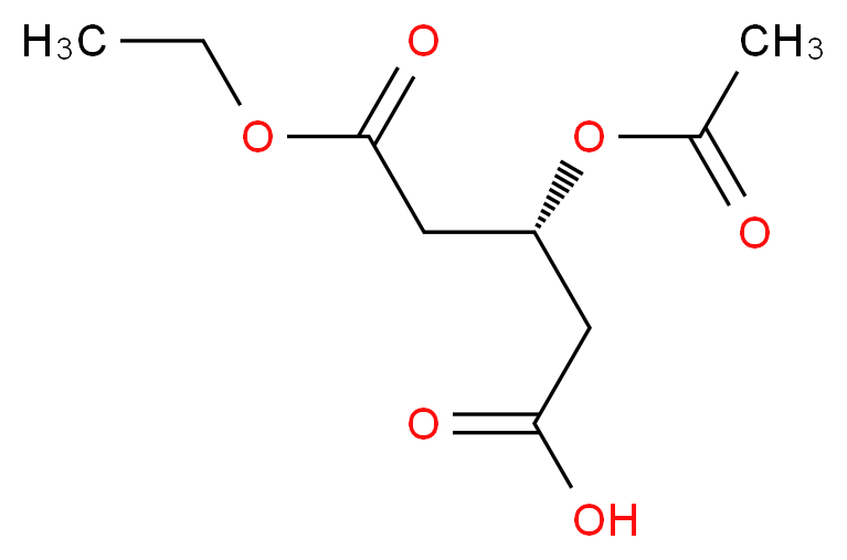 (R)-3-乙酰氧基戊二酸单乙酯_分子结构_CAS_113036-11-6)