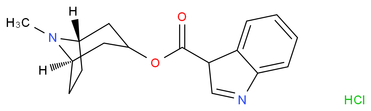 (1R,5S)-8-methyl-8-azabicyclo[3.2.1]octan-3-yl 3H-indole-3-carboxylate hydrochloride_分子结构_CAS_105826-92-4