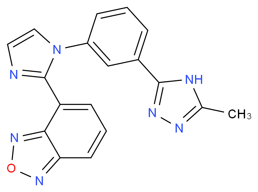 4-{1-[3-(5-methyl-4H-1,2,4-triazol-3-yl)phenyl]-1H-imidazol-2-yl}-2,1,3-benzoxadiazole_分子结构_CAS_)