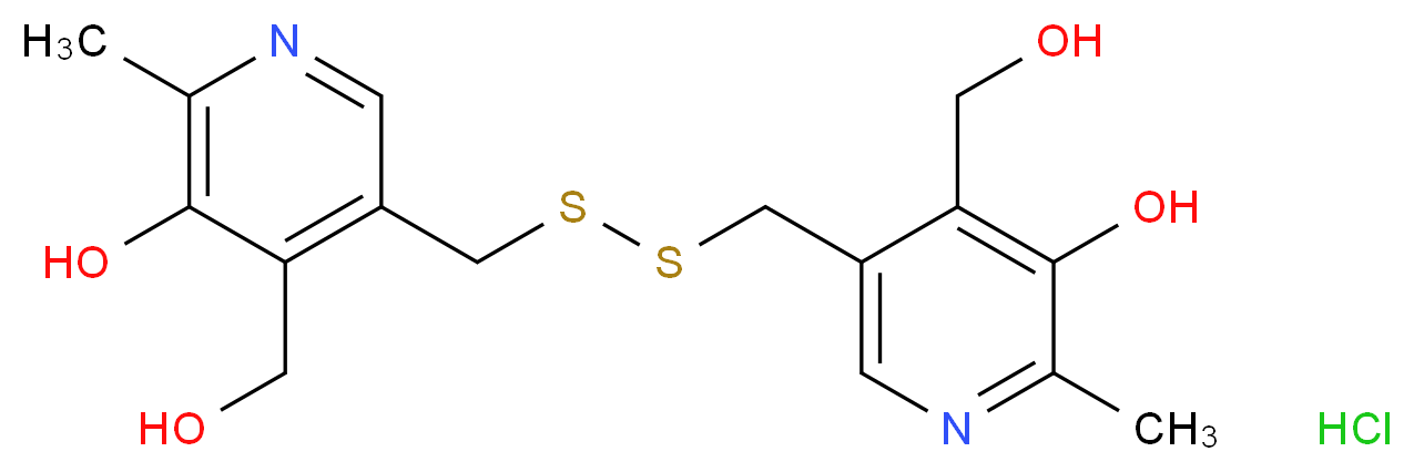 吡硫醇 二盐酸盐_分子结构_CAS_10049-83-9)