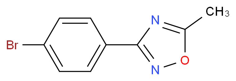 3-(4-Bromophenyl)-5-methyl-1,2,4-oxadiazole_分子结构_CAS_118183-92-9)