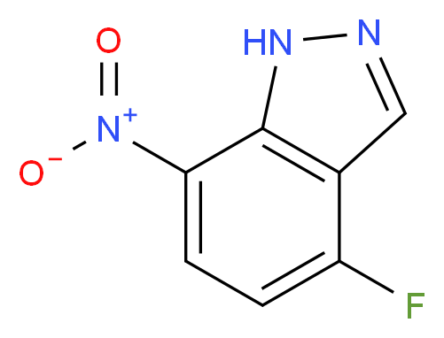 4-Fluoro-7-nitro-1H-indazole_分子结构_CAS_866144-02-7)