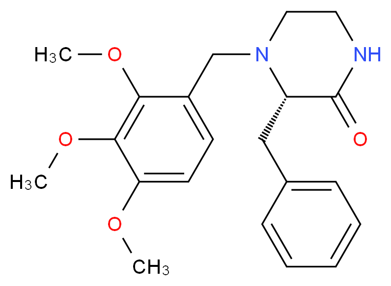 (3S)-3-benzyl-4-(2,3,4-trimethoxybenzyl)piperazin-2-one_分子结构_CAS_)