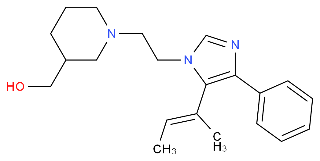 [1-(2-{5-[(1E)-1-methylprop-1-en-1-yl]-4-phenyl-1H-imidazol-1-yl}ethyl)piperidin-3-yl]methanol_分子结构_CAS_)