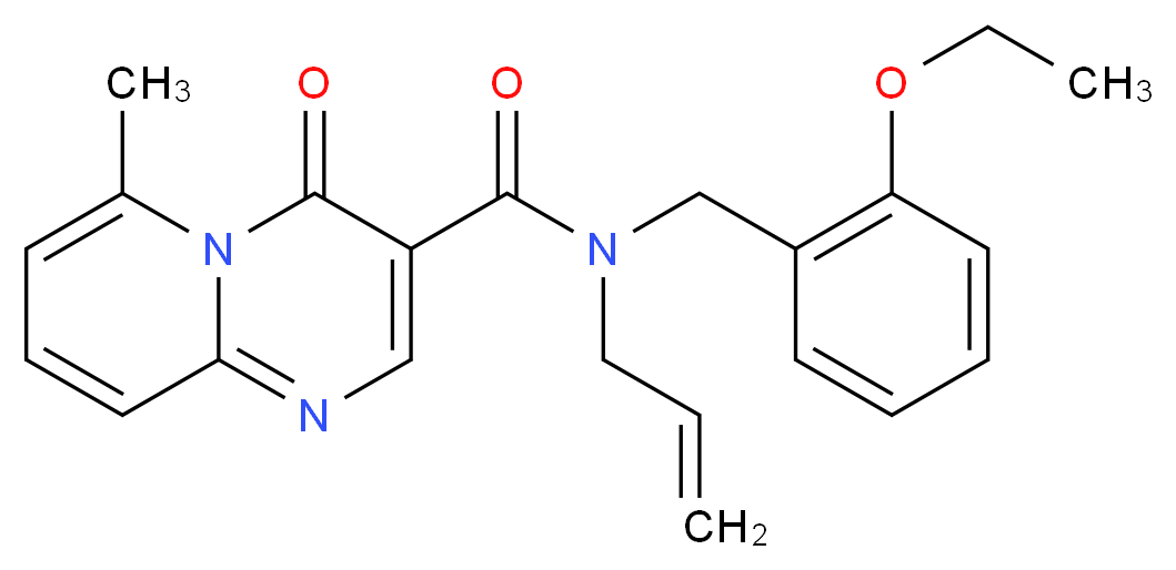 N-allyl-N-(2-ethoxybenzyl)-6-methyl-4-oxo-4H-pyrido[1,2-a]pyrimidine-3-carboxamide_分子结构_CAS_)