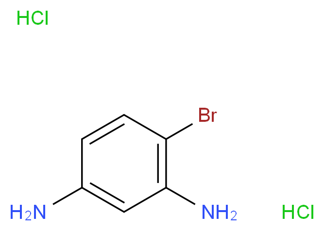 4-溴苯-1,3-二胺二盐酸盐_分子结构_CAS_1049728-71-3)