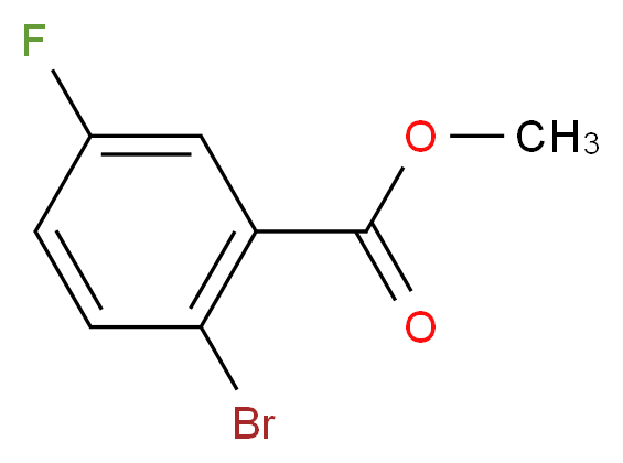 methyl 2-bromo-5-fluorobenzoate_分子结构_CAS_6942-39-8