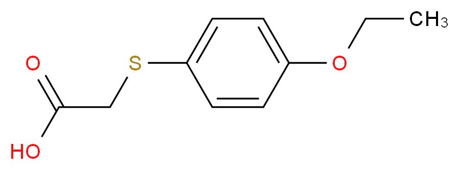 2-[(4-ethoxyphenyl)sulfanyl]acetic acid_分子结构_CAS_51094-45-2