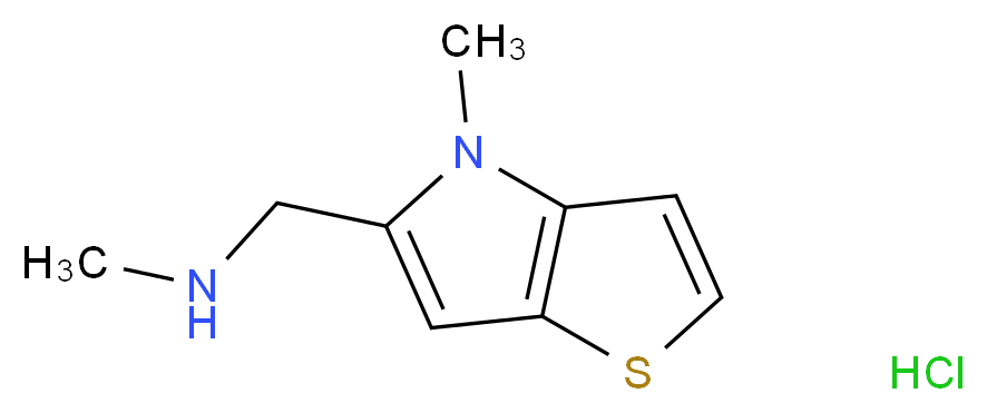 methyl({4-methyl-4H-thieno[3,2-b]pyrrol-5-yl}methyl)amine hydrochloride_分子结构_CAS_335033-68-6