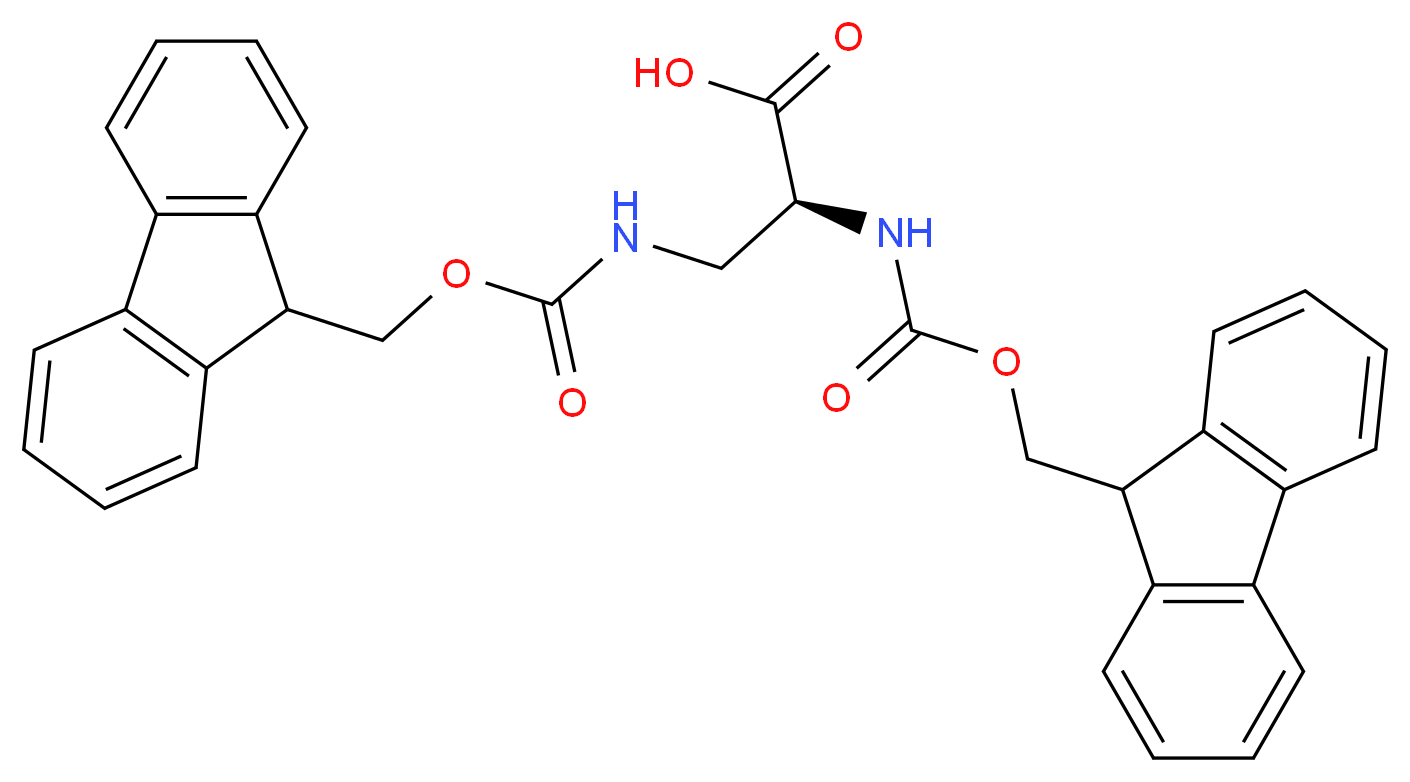 Di-Fmoc-L-alpha,beta-diaminopropionic acid_分子结构_CAS_)