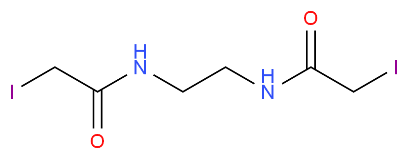 2-iodo-N-[2-(2-iodoacetamido)ethyl]acetamide_分子结构_CAS_7250-43-3
