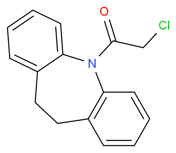 1-{2-azatricyclo[9.4.0.0^{3,8}]pentadeca-1(11),3(8),4,6,12,14-hexaen-2-yl}-2-chloroethan-1-one_分子结构_CAS_3534-05-2