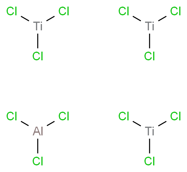 trichloroalumane; tris(trichlorotitanium)_分子结构_CAS_12003-13-3