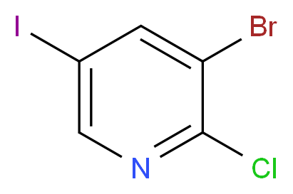 3-Bromo-2-chloro-5-iodopyridine_分子结构_CAS_1211586-80-9)