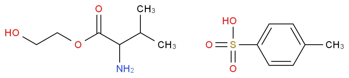 4-methylbenzene-1-sulfonic acid 2-hydroxyethyl 2-amino-3-methylbutanoate_分子结构_CAS_86150-61-0