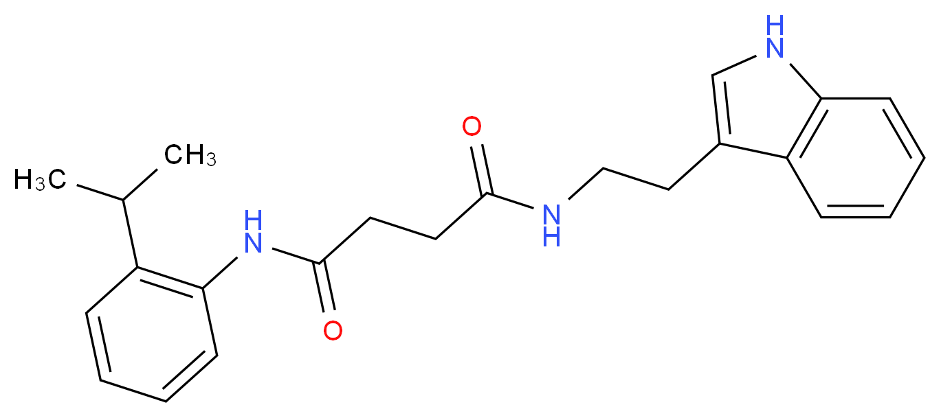 N-[2-(1H-indol-3-yl)ethyl]-N'-(2-isopropylphenyl)succinamide_分子结构_CAS_)