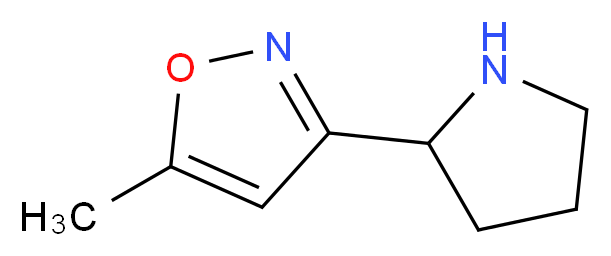 5-methyl-3-(2-pyrrolidinyl)isoxazole_分子结构_CAS_1000932-34-2)