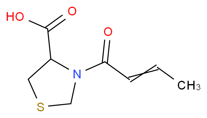 3-(but-2-enoyl)-1,3-thiazolidine-4-carboxylic acid_分子结构_CAS_)