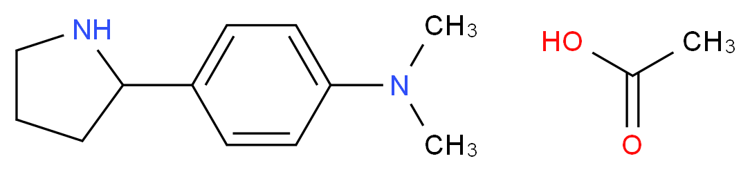 N,N-dimethyl-4-(pyrrolidin-2-yl)aniline; acetic acid_分子结构_CAS_298690-88-7