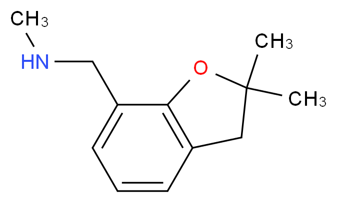 [(2,2-dimethyl-2,3-dihydro-1-benzofuran-7-yl)methyl](methyl)amine_分子结构_CAS_868755-46-8