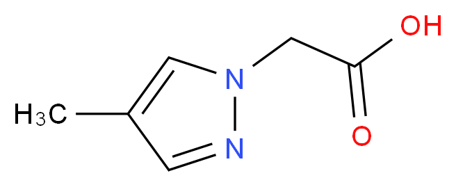 (4-Methyl-pyrazol-1-yl)-acetic acid_分子结构_CAS_)