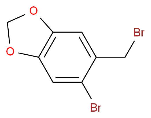 5-bromo-6-(bromomethyl)-2H-1,3-benzodioxole_分子结构_CAS_5434-47-9