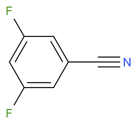 3,5-Difluorobenzonitrile 98%_分子结构_CAS_64248-63-1)