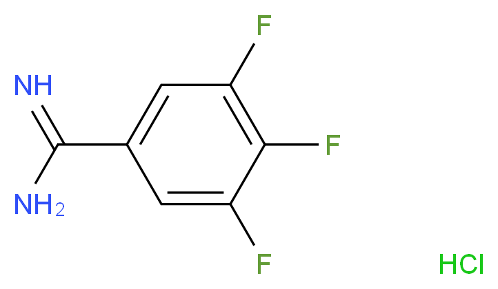 3,4,5-TRIFLUORO-BENZAMIDINE HYDROCHLORIDE_分子结构_CAS_910053-71-3)