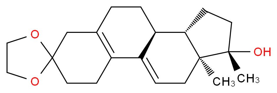 (17β)-17-Hydroxy-17-methyl-estra-5(10),9(11)-dien-3-one Cyclic 1,2-Ethanediyl Acetal_分子结构_CAS_54690-62-9)
