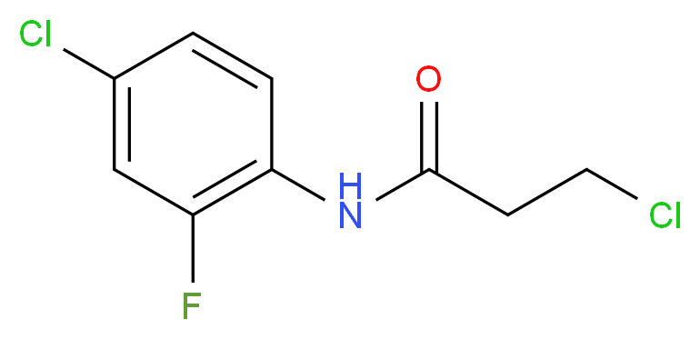 3-Chloro-N-(4-chloro-2-fluorophenyl)propanamide_分子结构_CAS_)