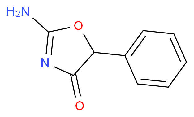2-amino-5-phenyl-4,5-dihydro-1,3-oxazol-4-one_分子结构_CAS_2152-34-3