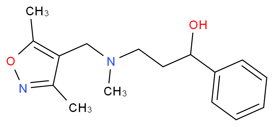 3-[[(3,5-dimethyl-4-isoxazolyl)methyl](methyl)amino]-1-phenyl-1-propanol_分子结构_CAS_)