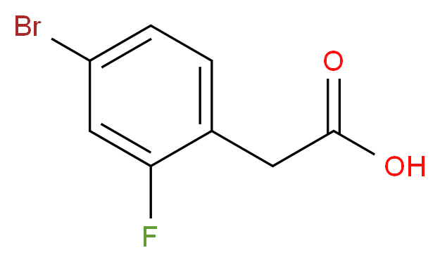 2-(4-bromo-2-fluorophenyl)acetic acid_分子结构_CAS_114897-92-6