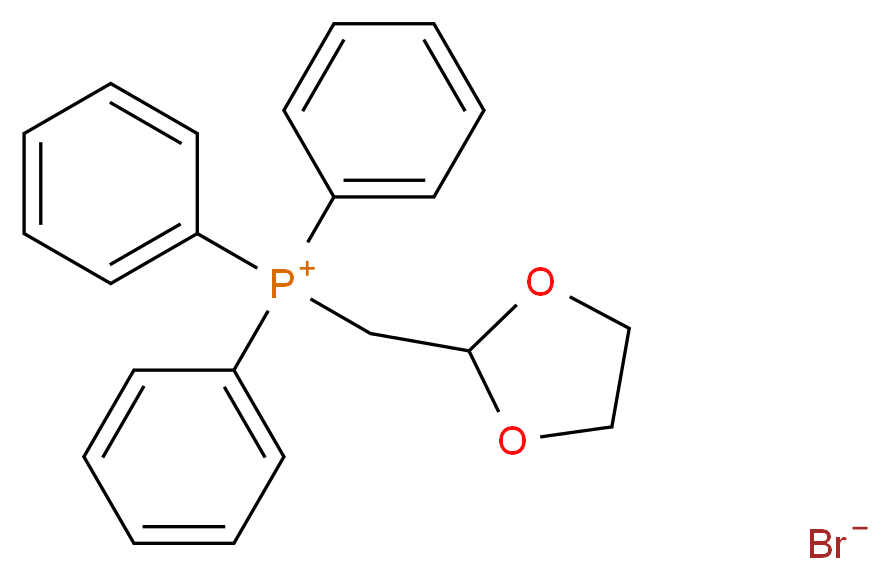 (1,3-二氧环戊基-2-甲基)三苯基溴化膦_分子结构_CAS_52509-14-5)