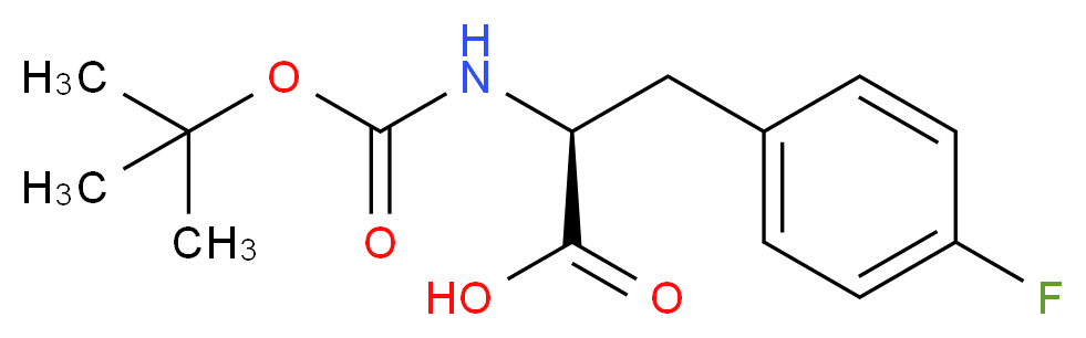 Boc-Phe(4-F)-OH_分子结构_CAS_41153-30-4)