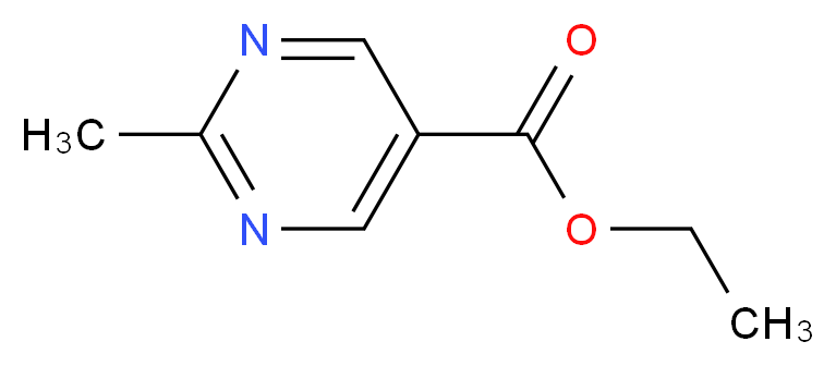 Ethyl 2-methylpyrimidine-5-carboxylate_分子结构_CAS_2134-38-5)