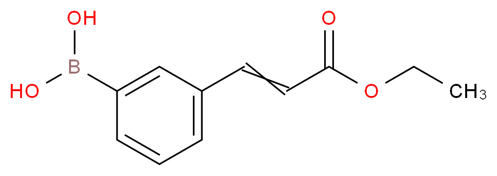 [3-(3-ethoxy-3-oxoprop-1-en-1-yl)phenyl]boronic acid_分子结构_CAS_913835-51-5