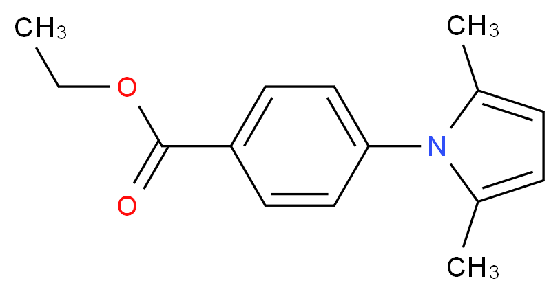 ethyl 4-(2,5-dimethyl-1H-pyrrol-1-yl)benzoate_分子结构_CAS_)