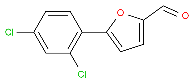 5-(2,4-dichlorophenyl)furan-2-carbaldehyde_分子结构_CAS_56300-69-7
