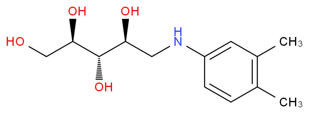 (2R,3S,4S)-5-[(3,4-dimethylphenyl)amino]pentane-1,2,3,4-tetrol_分子结构_CAS_3051-94-3
