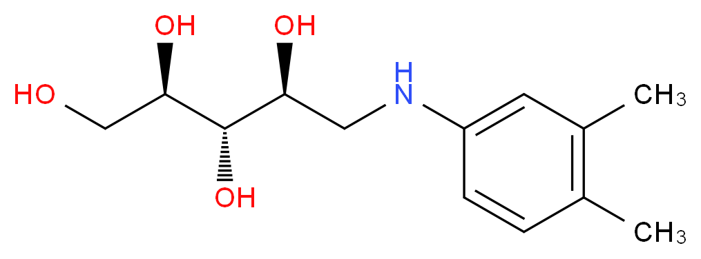 1-Deoxy-1-[(3,4-dimethylphenyl)amino]-D-ribitol_分子结构_CAS_3051-94-3)