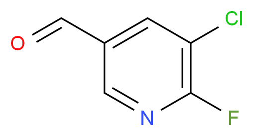 5-chloro-6-fluoropyridine-3-carbaldehyde_分子结构_CAS_1211515-52-4