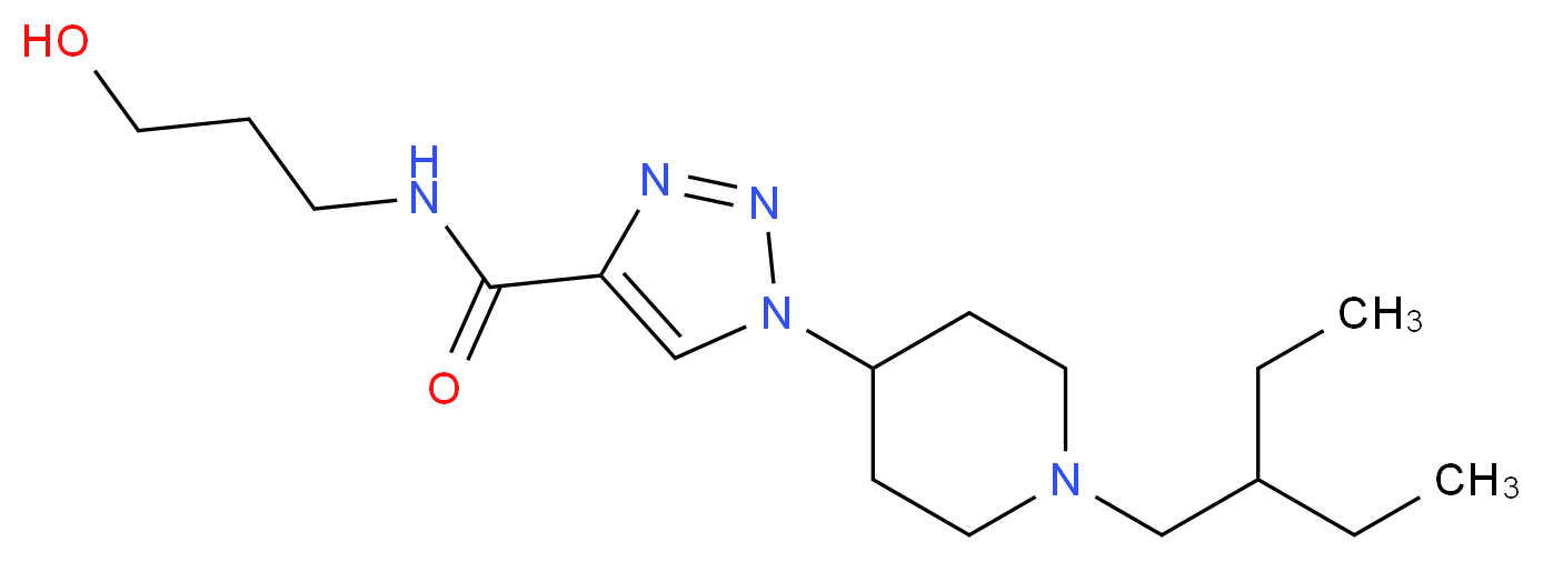 1-[1-(2-ethylbutyl)-4-piperidinyl]-N-(3-hydroxypropyl)-1H-1,2,3-triazole-4-carboxamide_分子结构_CAS_)