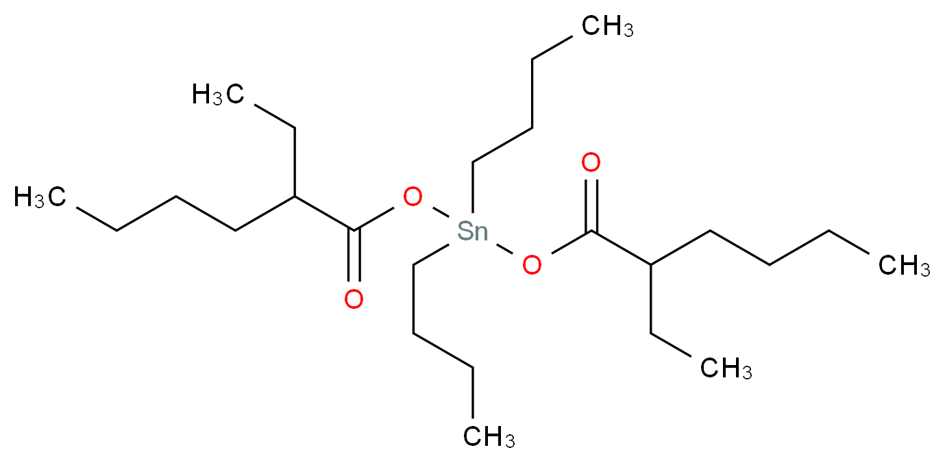 二正丁基二异辛酸锡_分子结构_CAS_2781-10-4)