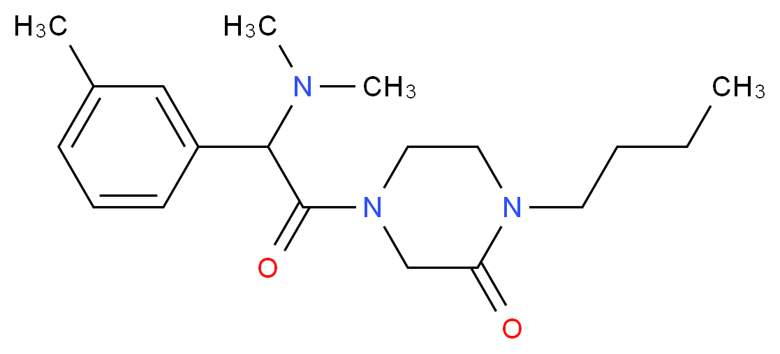 1-butyl-4-[(dimethylamino)(3-methylphenyl)acetyl]-2-piperazinone_分子结构_CAS_)